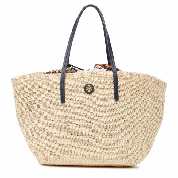 Tory Burch straw liability beach tote bag - Picture 2 of 6